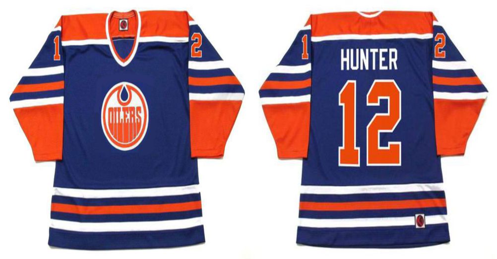 2019 Men Edmonton Oilers #12 Hunter Blue CCM NHL jerseys->edmonton oilers->NHL Jersey